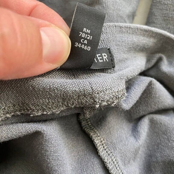 Eileen Fisher Gray Washable Stretch Crepe Travel Luxury Pants Small Petite - Picture 5 of 6